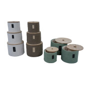 Set 9 cosuri depozitare textil multicolor 20 x 17, 25 x 20, 30 x 23 cm