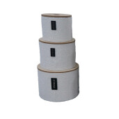 Set 3 cosuri depozitare textil, mdf multicolor 20 x 17 cm, 25 x 20 cm, 30 x 23 cm
