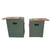 Set 2 cosuri rufe maro verde Jin  35 x 25 x 45, 40 x 30 x 50 cm