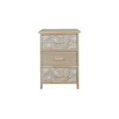 Comoda lemn natur alb 40 x 29 x 58 cm