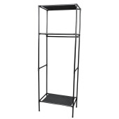 Suport haine, raft fier negru 57 x 35 x 167,5 cm