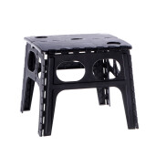 Taburet pliabil plastic negru 45 x 44 x 39 cm