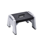 Taburet pliabil plastic negru alb 46 x 28 x 25 cm