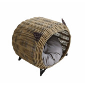 Pat animale plastic maro textil gri 40 x 34 x 40 cm