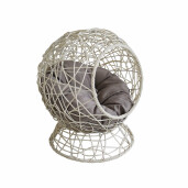 Pat animale plastic alb perna textil gri 45 x 75 cm