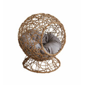 Pat animale plastic maro perna textil gri 45 x 75 cm