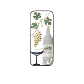 Decoratiune perete fier multocolor Wine 25 x 61 cm