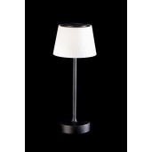 Veioza control tactil fier negru plastic alb 13 x 33 cm