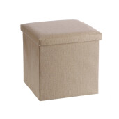 Taburet cu spatiu depozitare, pliabil, textil maro 38 x 38 x 38 cm