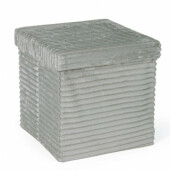 Taburet catifea gri Sedona 38x38x38 cm
