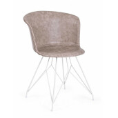 Set 2 scaune bej Loft 56x54x76 cm