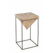 Taburet fier si lemn Prismy 31x31x55 cm