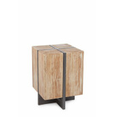 Taburet lemn natur Garett 32x32x45 cm