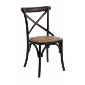 Scaun cu spatar din lemn negru natur Cross 50.5 cm x 52 cm x 87 h x 46 h