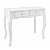 Consola lemn alb cu 2 sertare Blanc 80 cm x 40 cm x 75 h