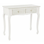 Consola lemn alb cu 2 sertare Clorine 90 cm x 40 cm x 78 h
