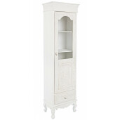 Vitrina din mdf alb patinat Clorine 50 cm x 34 cm x 181 h