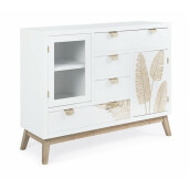 Comoda 2 usi 4 sertare lemn Folium 100x34x80 cm