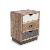 Noptiera 3 sertare lemn Tudor 45x33x60 cm