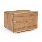 Noptiera 1 sertar din lemn maro Aron 60 cm x 45 cm x 45 h