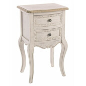 Noptiera 2 sertare lemn bej maro Clarisse 40x30x67 cm