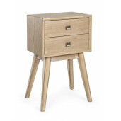 Comoda 2 sertare lemn natur Alannis 40x30x66 cm
