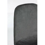 Set 4 scaune tapiterie catifea gri Irelia 52.5x42.5x90 cm