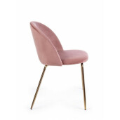 Set 4 scaune catifea roz Tanya 49x55x77 cm