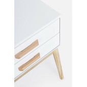 Comoda 2 sertare lemn natur alb Ordinary 43x30x58 cm