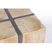 Scaun bar lemn natur fier maro Garrett 32x32x70 cm