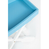 Masa pliabila din lemn alb albastru Gozzo 60 cm x 30 cm x 56 h
