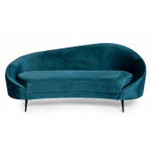 Canapea catifea albastra Seraphin 183x85x80 cm