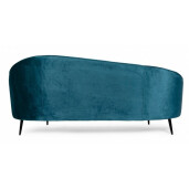 Canapea catifea albastra Seraphin 183x85x80 cm