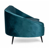 Canapea catifea albastra Seraphin 183x85x80 cm