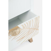 Comoda 2 sertare mdf alb natur Folium 45x30x60 cm