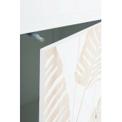 Comoda 2 sertare 2 usi mdf alb natur Folium 70x30x80 cm