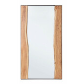Oglinda de perete cu rama de metal si insertie lemn natur Artur 140 cm x 4 cm x 80 h