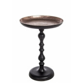 Masuta cafea aluminiu cupru negru Tahir 39x57 cm