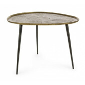 Masuta de cafea din aluminiu auriu negru Karima 72 cm x 64 cm x 51 