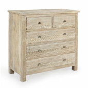 Comoda cu 5 sertare din lemn mango Mayra 93 cm x 40 cm x 90 h