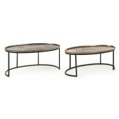 Set 2 masute fier aluminiu Amira 85x49x36 cm, 97x59x41 cm