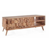 Comoda TV 2 usi lemn maro Kant 145x35x49 cm