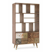 Biblioteca lemn Dhaval 100x40x175 cm