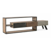 Comoda TV 3 sertare lemn maro Manchester 195x38x60 cm
