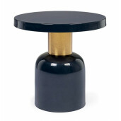 Masuta cafea metal albastru auriu Nalima Ø 41 cm x 41 h