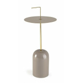 Masuta de cafea din metal bej si auriu Tulasi Ø 30 cm x 67 h