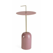 Masuta de cafea din metal roz si auriu Tulasi Ø 30 cm x 67 h