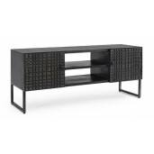 Comoda Tv lemn gri antracit Dorset 130x40x56 cm