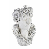 Ghiveci flori ceramica alba Divinity 34x28x50 cm