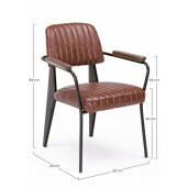 Set 2 scaune portocaliu Nelly 60x63x84 cm